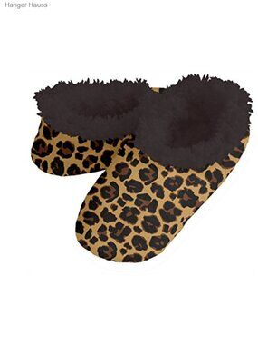 Sherpa Lined Slipper Socks Fuzzy Non-Skid Sole Machine Washable